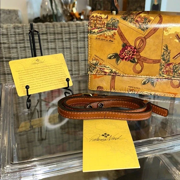 Patricia Nash “My European Trip” Satchel/Crossbody 8.5”x 5.5”x 2.75” NWT